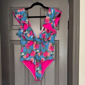 SHEIN Vibrant Floral Swimwear